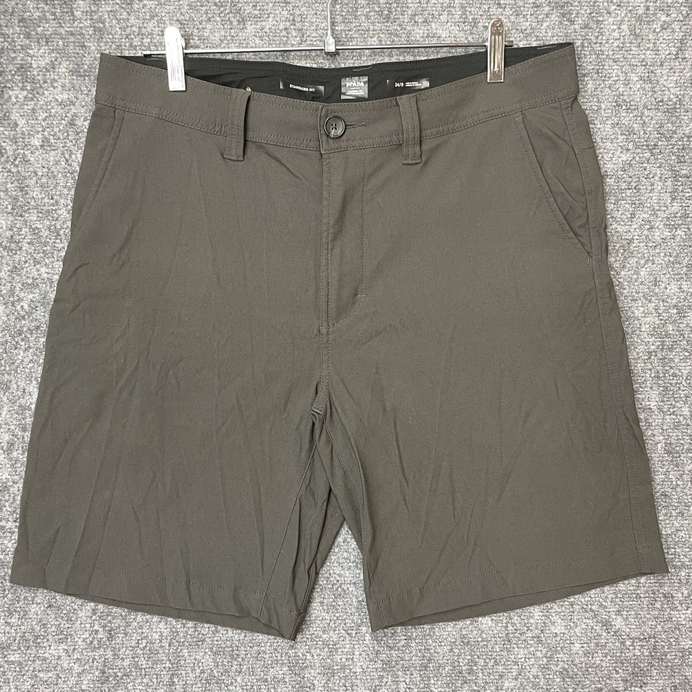 Prana Alameda Shorts Hiking Outdoor Stretch Casual Performance Gray Mens 34